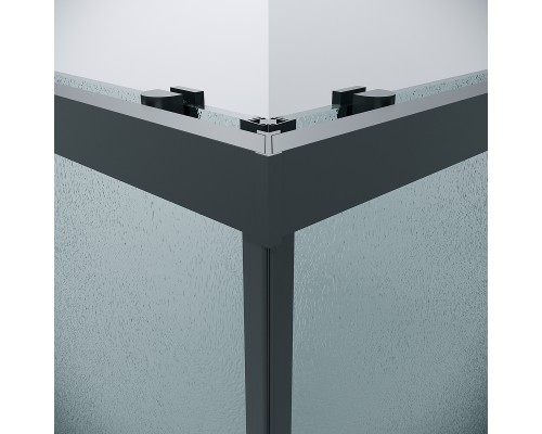 Душевой уголок Grossman Cosmo 80х80 300.K33.02.8080.21.02 профиль Черный матовый стекло шиншилла