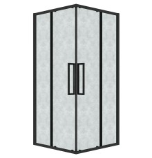 Душевой уголок Grossman Cosmo 100х100 300.K33.02.1010.21.02 профиль Черный матовый стекло шиншилла