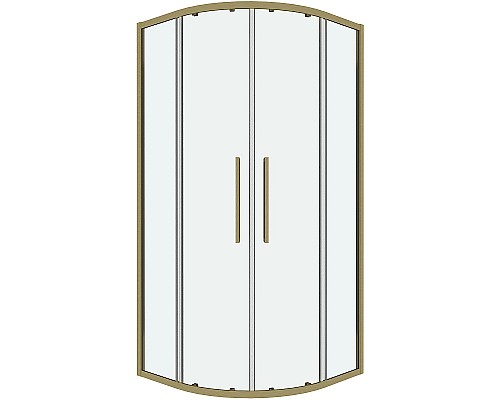 Душевой уголок Grossman Cosmo 100х100 301.K33.02.1010.32.00 профиль Золото сатин стекло прозрачное