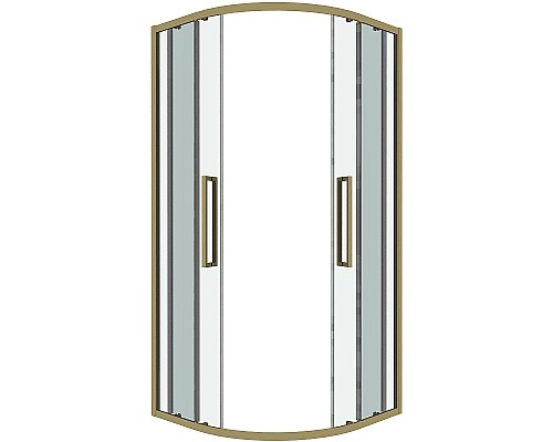 Душевой уголок Grossman Cosmo 100х100 301.K33.02.1010.32.00 профиль Золото сатин стекло прозрачное