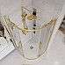 Душевой уголок Grossman Cosmo 100х100 301.K33.02.1010.32.00 профиль Золото сатин стекло прозрачное