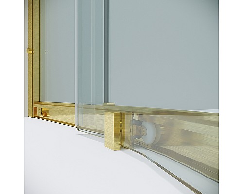 Душевой уголок Grossman Cosmo 100х100 301.K33.02.1010.32.00 профиль Золото сатин стекло прозрачное