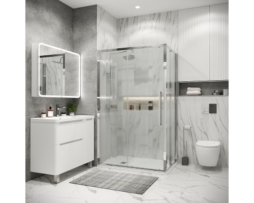 Душевой уголок Grossman Cosmo 100х90 120.K33.02.1090.10.02 профиль Хром стекло шиншилла