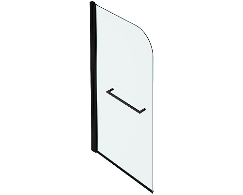 Шторка на ванну Jacob Delafon Odeon Up 80x145 E4932-BL профиль Черный матовый стекло прозрачное