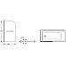 Шторка на ванну Jacob Delafon Odeon Up 80x145 E4932-BL профиль Черный матовый стекло прозрачное