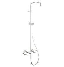 Душевая система Remer Elegance EQ32ASSDBO с термостатом Белая матовая