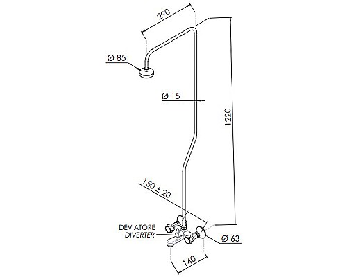 Душевая система Remer Y-YG 08YG Хром