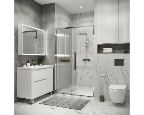 Душевая дверь Grossman Cosmo 100 100.K33.02.100.10.02 профиль Хром стекло шиншилла