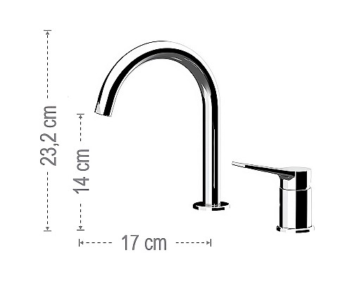 Смеситель для раковины Remer Slash SL57 Хром