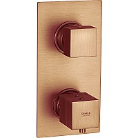Смеситель для душа Remer Qubica Thermo QT92KBVO с термостатом Бронза