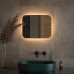 Зеркало Defesto Opti 50x40 с подсветкой 15W-3000К/ИК - выключатель/Теплый белый свет