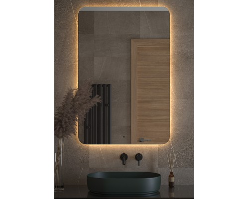 Зеркало Defesto Opti 80x120 с подсветкой 38W-3000К/ИК - выключатель/Теплый белый свет