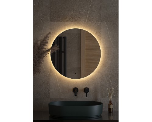 Зеркало Defesto Opti 60x60 с подсветкой 15W-3000К/ИК - выключатель/Теплый белый свет