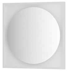 Зеркало Defesto Eclipce 70х70 с подсветкой 15W-3000К/в багетной раме/Без выключателя/Теплый белый свет/Белая рама