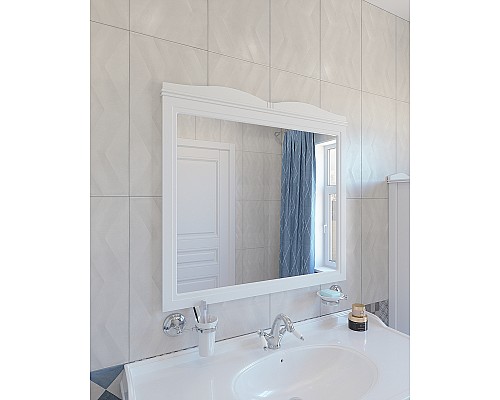 Зеркало Caprigo Borgo 100 33432-B231 Белое матовое