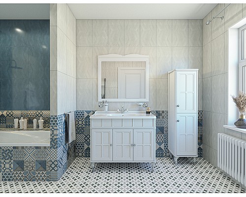 Зеркало Caprigo Borgo 100 33432-B231 Белое матовое