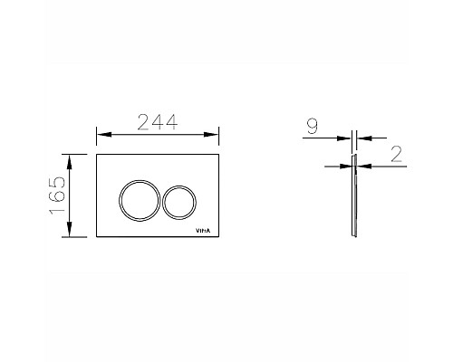 Клавиша смыва Vitra Origin 740-2400 Белая