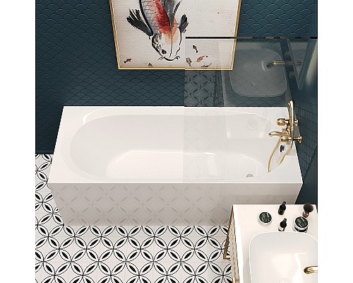 Акриловая ванна Corpa Nera Milano 150x70 CN05007WH без гидромассажа