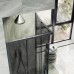 Душевой уголок Maybah Glass 1000x1000x1950 раздвижной профиль Черный стекло графитовое