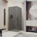 Душевой уголок Maybah Glass 900x900x1950 на петлях Хром глянцевый стекло графитовое