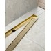 Душевой лоток Timo Drain System 90 с решеткой Золото матовое