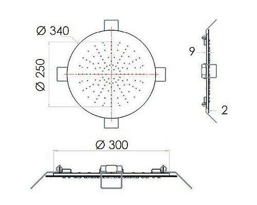 Верхний душ Remer SS357EFM34 Нержавеющая сталь