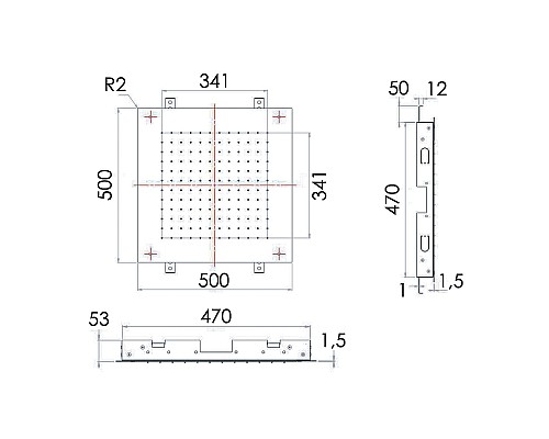 Верхний душ Remer SS357SFS50 Нержавеющая сталь