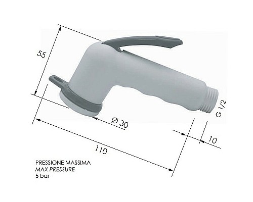 Гигиенический душ Remer 332DPBN Белый матовый