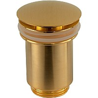 Донный клапан Remer 904CC114BG click-clack Золото брашированное