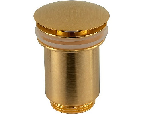 Донный клапан Remer 904CC114BG click-clack Золото брашированное