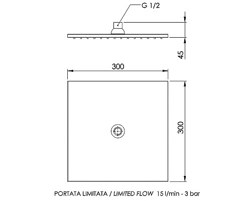 Верхний душ Remer 359SSLBGX Золото брашированное