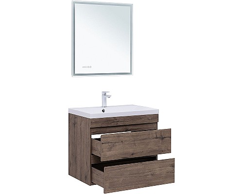 Тумба под раковину Aquanet Нота New 75 334192 подвесная Дуб веллингтон табак