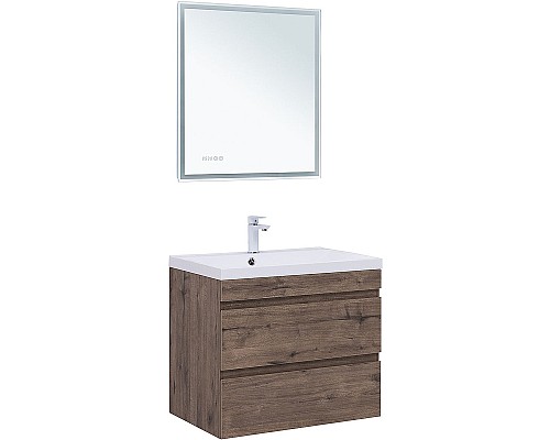 Тумба под раковину Aquanet Нота New 75 334192 подвесная Дуб веллингтон табак