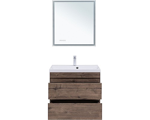 Тумба под раковину Aquanet Нота New 75 334192 подвесная Дуб веллингтон табак