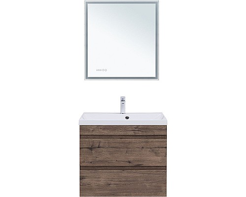 Тумба под раковину Aquanet Нота New 75 334192 подвесная Дуб веллингтон табак