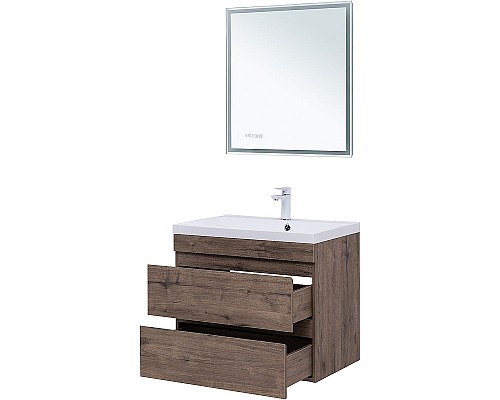 Тумба под раковину Aquanet Нота New 75 334192 подвесная Дуб веллингтон табак