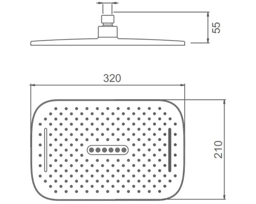 Верхний душ Splenka S451.53 Хром
