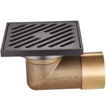 Душевой трап Raglo 100x100 с решеткой Графит матовый