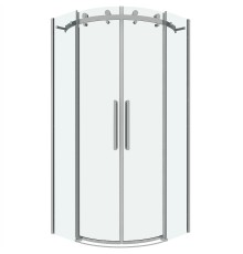 Душевой уголок Grossman Classic 90х90 301.K33.04.9090.10.00 профиль Хром стекло прозрачное