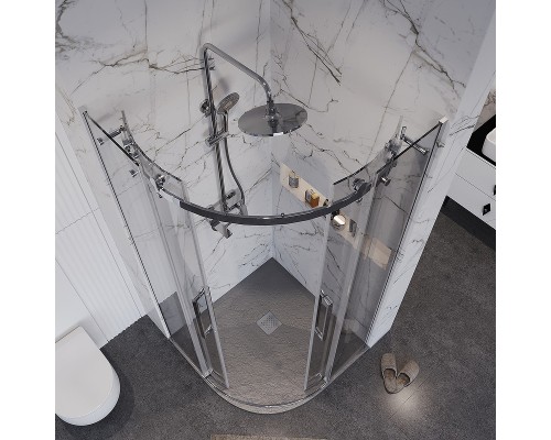 Душевой уголок Grossman Classic 90х90 301.K33.04.9090.10.00 профиль Хром стекло прозрачное