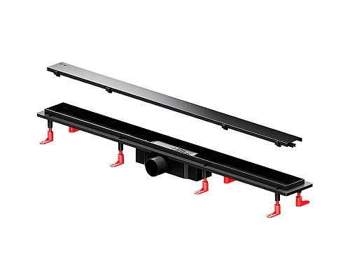 Душевой лоток AM.PM PrimeFlow 90 W02SC-U11-090-04BM с Черной матовой решеткой / под плитку Tile