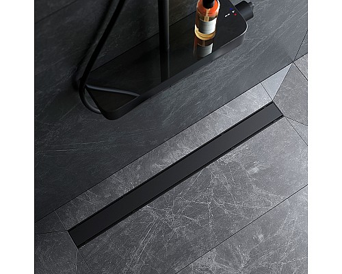 Душевой лоток AM.PM PrimeFlow 90 W02SC-U11-090-04BM с Черной матовой решеткой / под плитку Tile