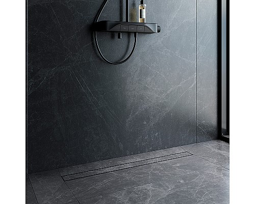 Душевой лоток AM.PM PrimeFlow 90 W02SC-U11-090-04BM с Черной матовой решеткой / под плитку Tile