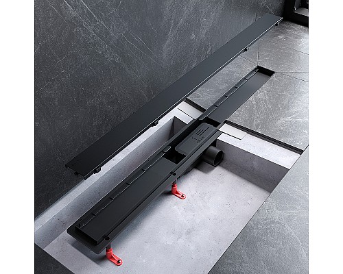 Душевой лоток AM.PM PrimeFlow 90 W02SC-U11-090-04BM с Черной матовой решеткой / под плитку Tile