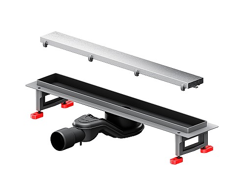 Душевой лоток AM.PM MasterFlow 50 W01SC-U11-050-04SB с решеткой Хром матовый / под плитку Tile