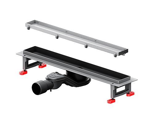 Душевой лоток AM.PM MasterFlow 50 W01SC-U11-050-04SB с решеткой Хром матовый / под плитку Tile