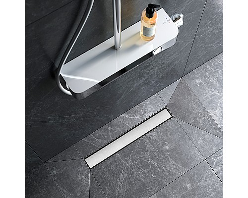 Душевой лоток AM.PM MasterFlow 50 W01SC-U11-050-04SB с решеткой Хром матовый / под плитку Tile