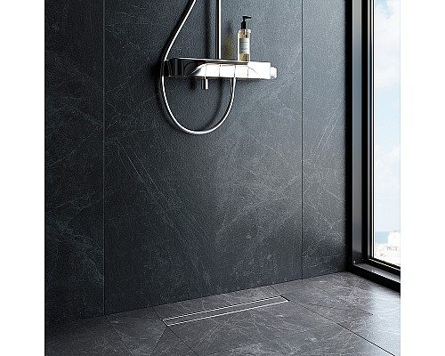 Душевой лоток AM.PM MasterFlow 50 W01SC-U11-050-04SB с решеткой Хром матовый / под плитку Tile