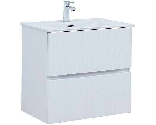 Тумба под раковину Aquanet Джейн 70 313285 подвесная Белая матовая