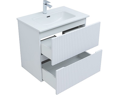 Тумба под раковину Aquanet Джейн 70 313285 подвесная Белая матовая